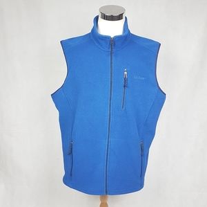 LL BEAN Fleece Zip Up Vest Mens XXL Tall - Blue
